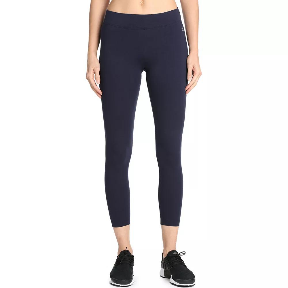 Women's Danskin Wide Waist Ankle Leggings, Size: Large, Black Navy Product Image