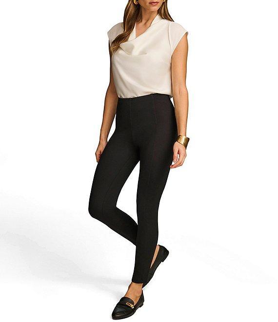 Donna Karan Ponte Mid Rise Pull-On Ankle Pant Product Image