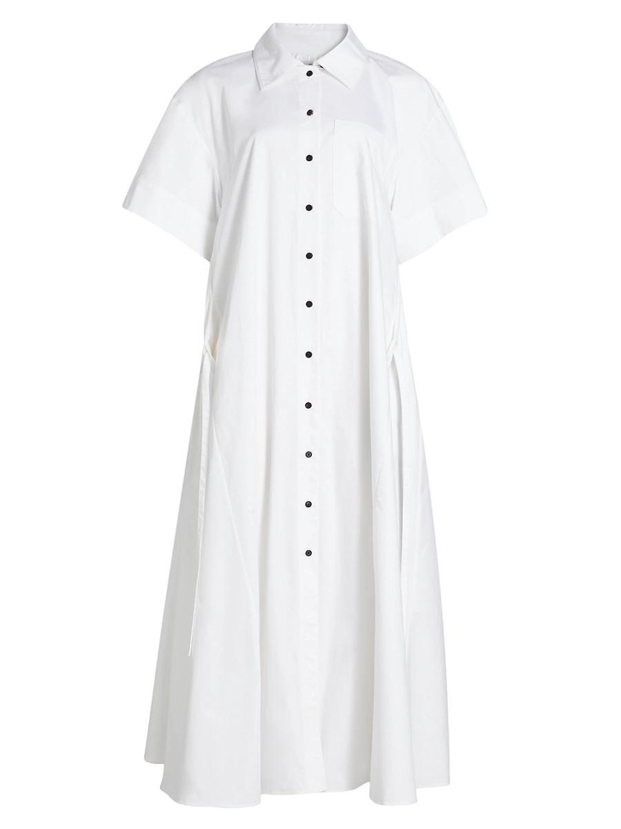 Womens Cotton Poplin A-Line Shirtdress Product Image