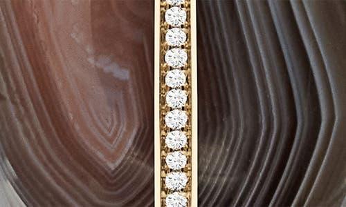 BY PARIAH Xl Diamond Pebble Pendant In Brown/white Product Image