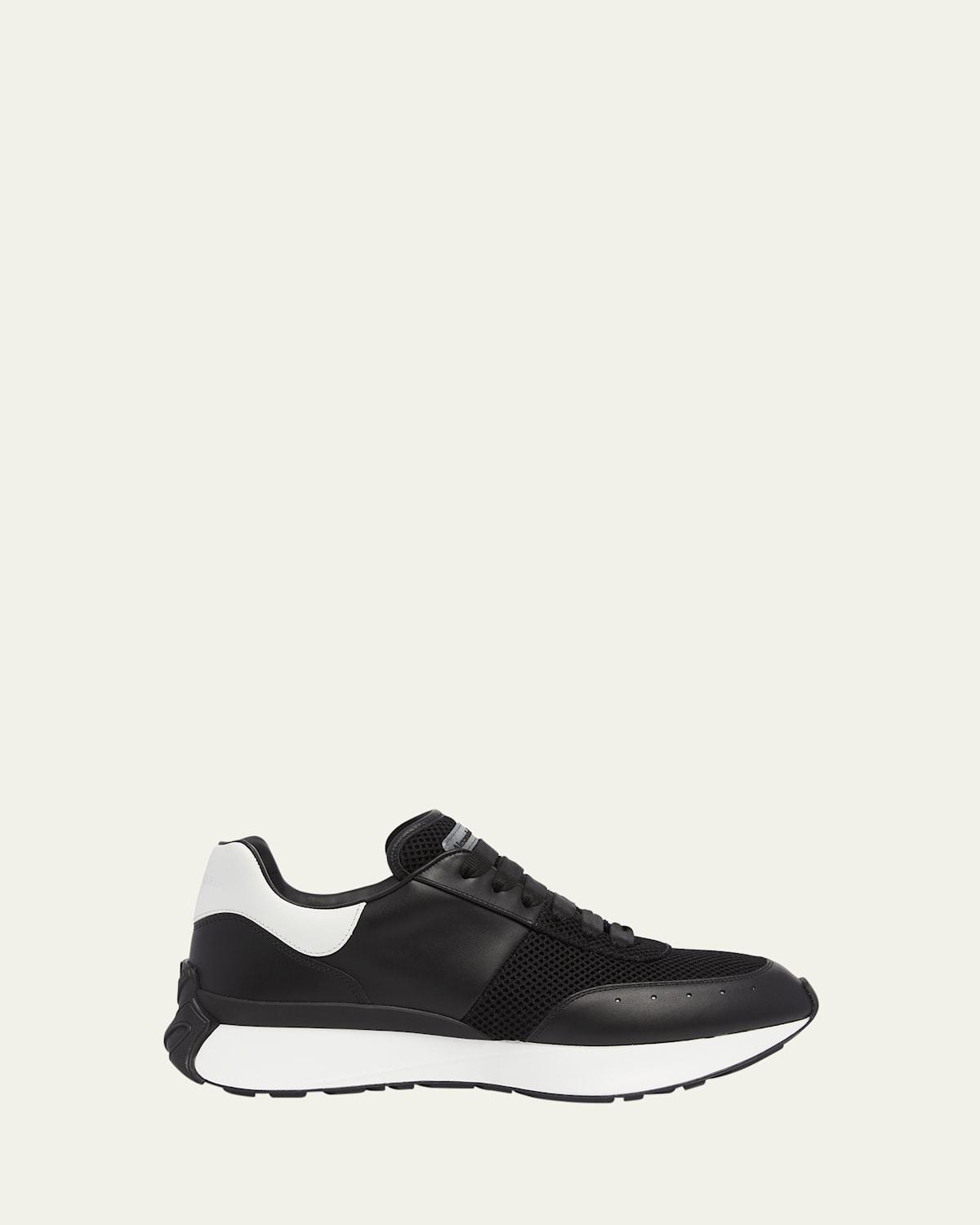 Mens Sprint Leather and Mesh Low-Top Sneakers Product Image