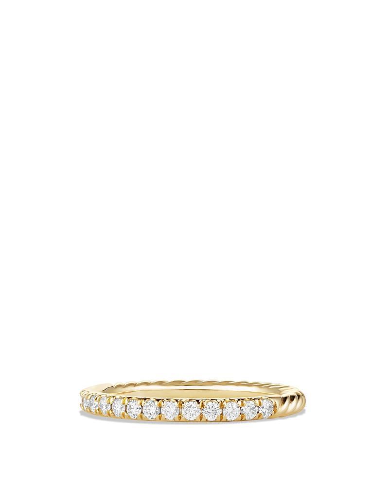 Womens Cable Collectibles Stack Ring in 18K Yellow Gold Product Image