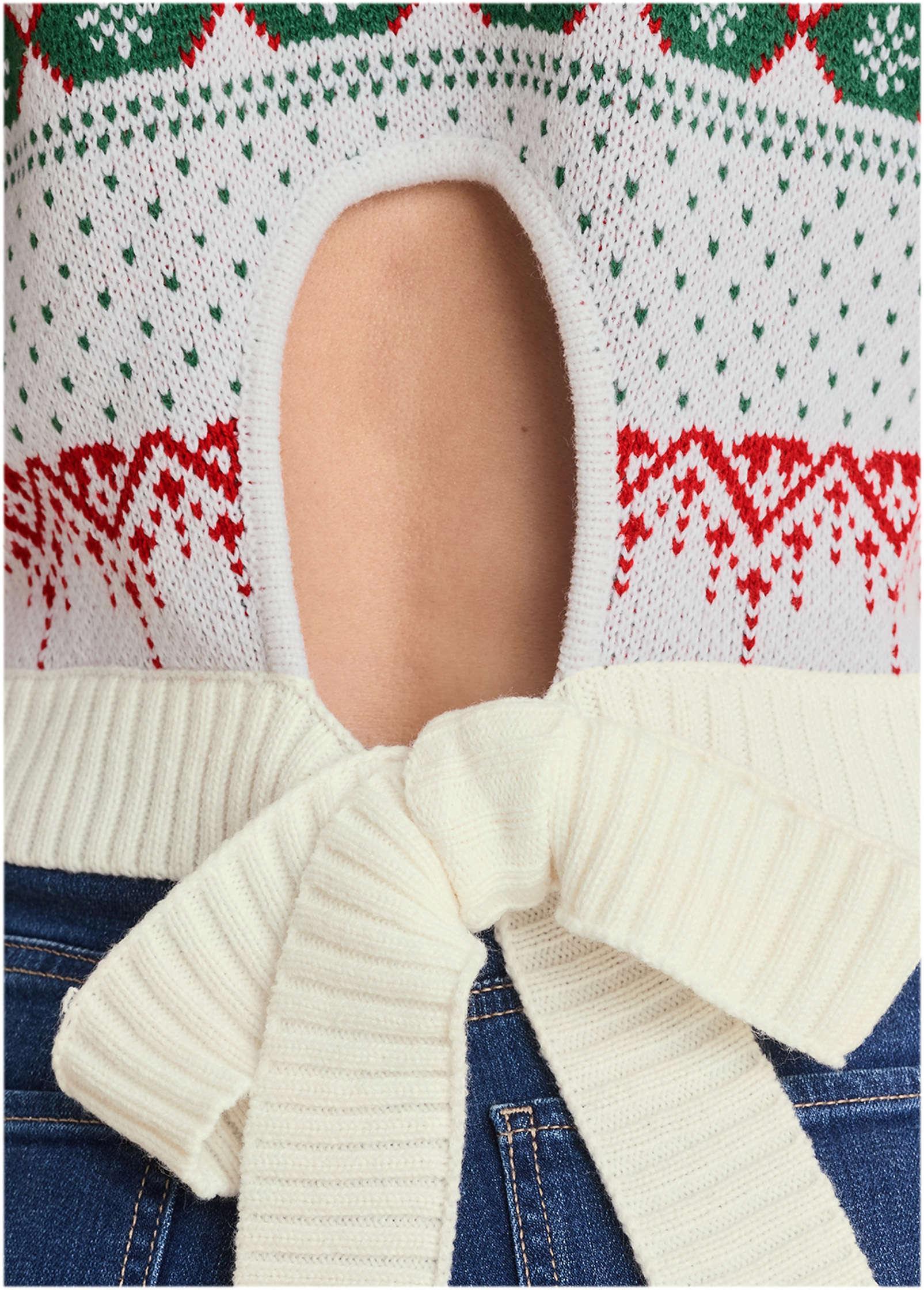 Fair Isle Sweater - Red & Green Multi Product Image