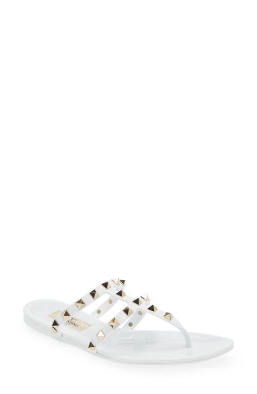 Valentino Garavani Womens Summer Rockstud Pvc Thong Sandals Product Image