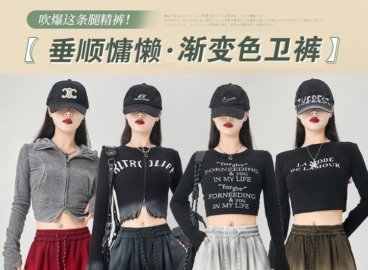 High Rise Plain Wide Leg Pants Product Image