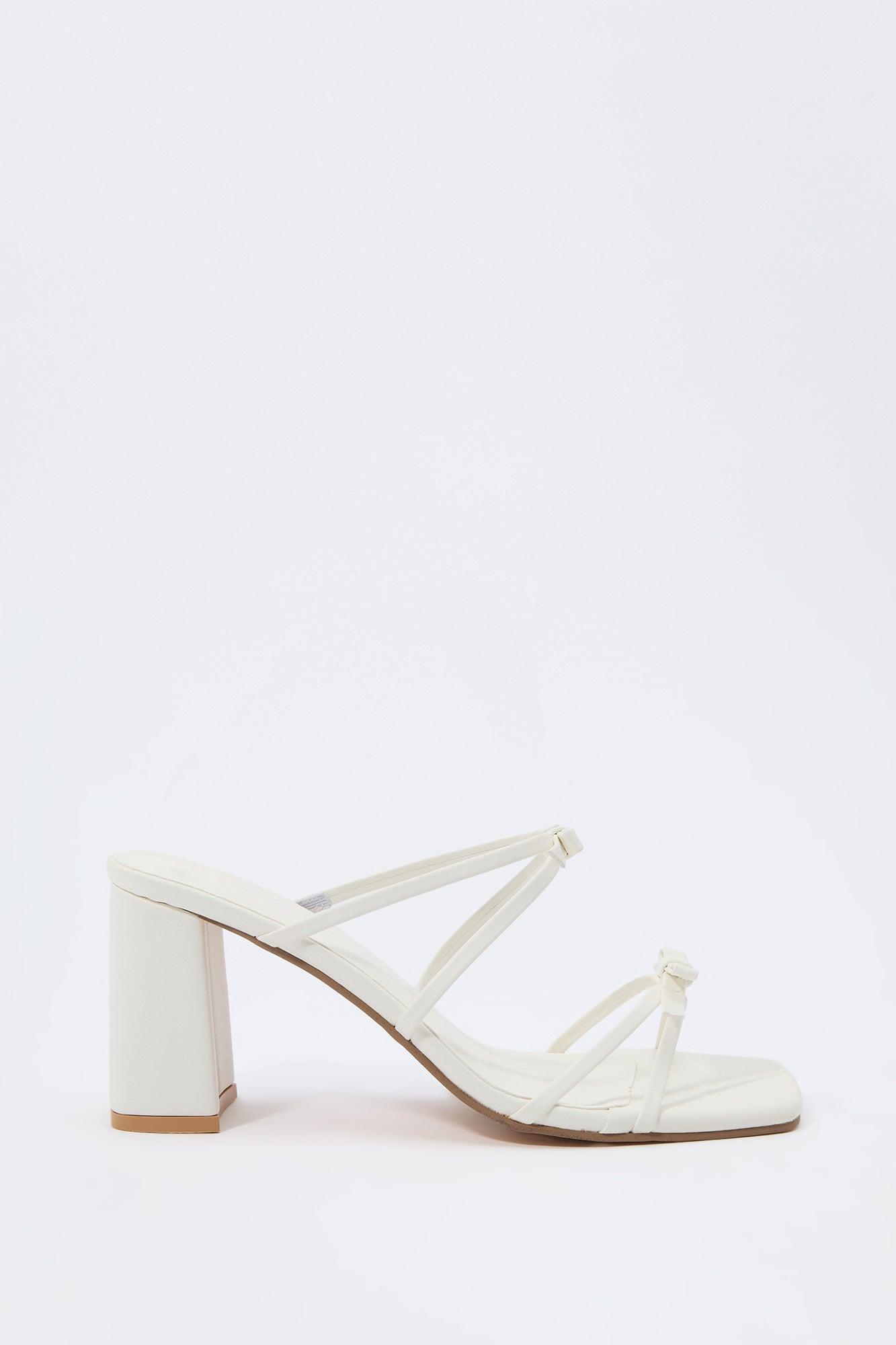 Strappy Bow Block Heels Female Product Image