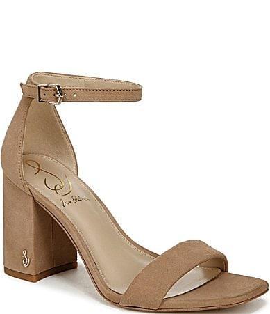 Sam Edelman Daniella Leather Ankle Strap Square Toe Dress Sandals Product Image