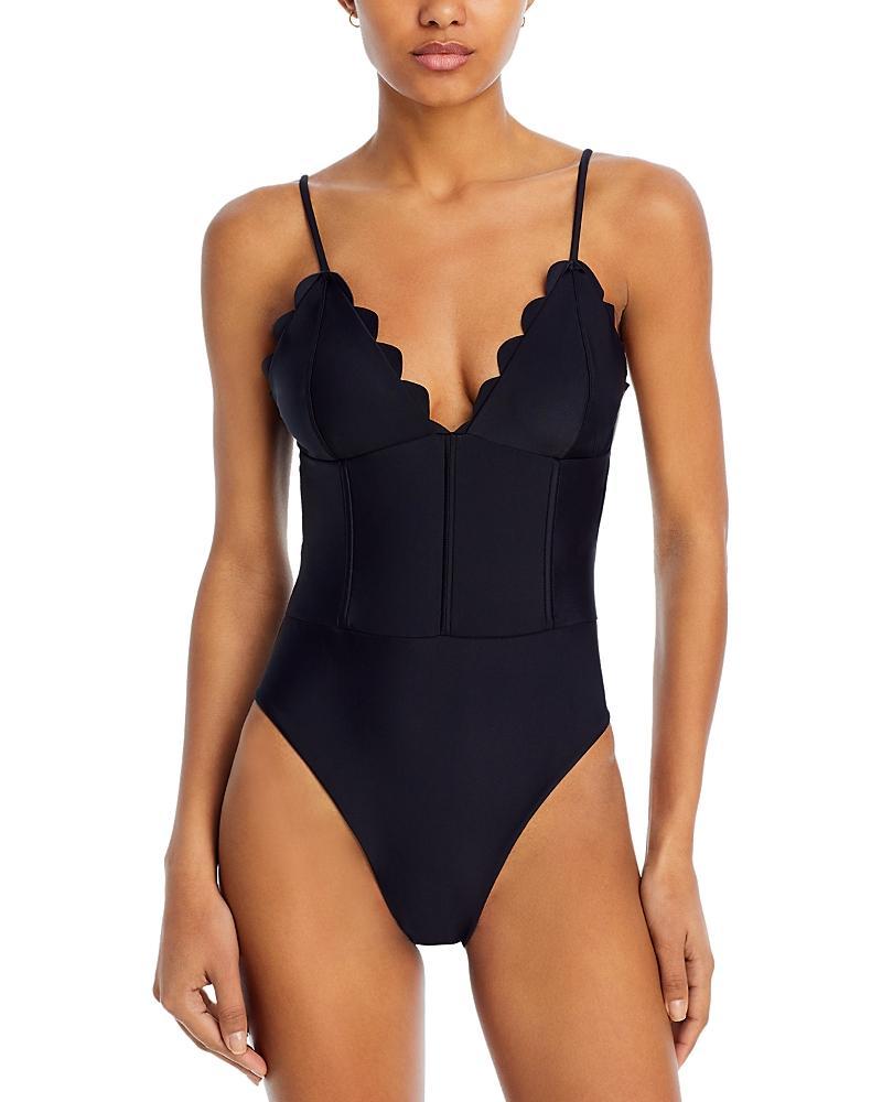 Ramy Brook Mikayla Scalloped One Piece Swimsuit Product Image