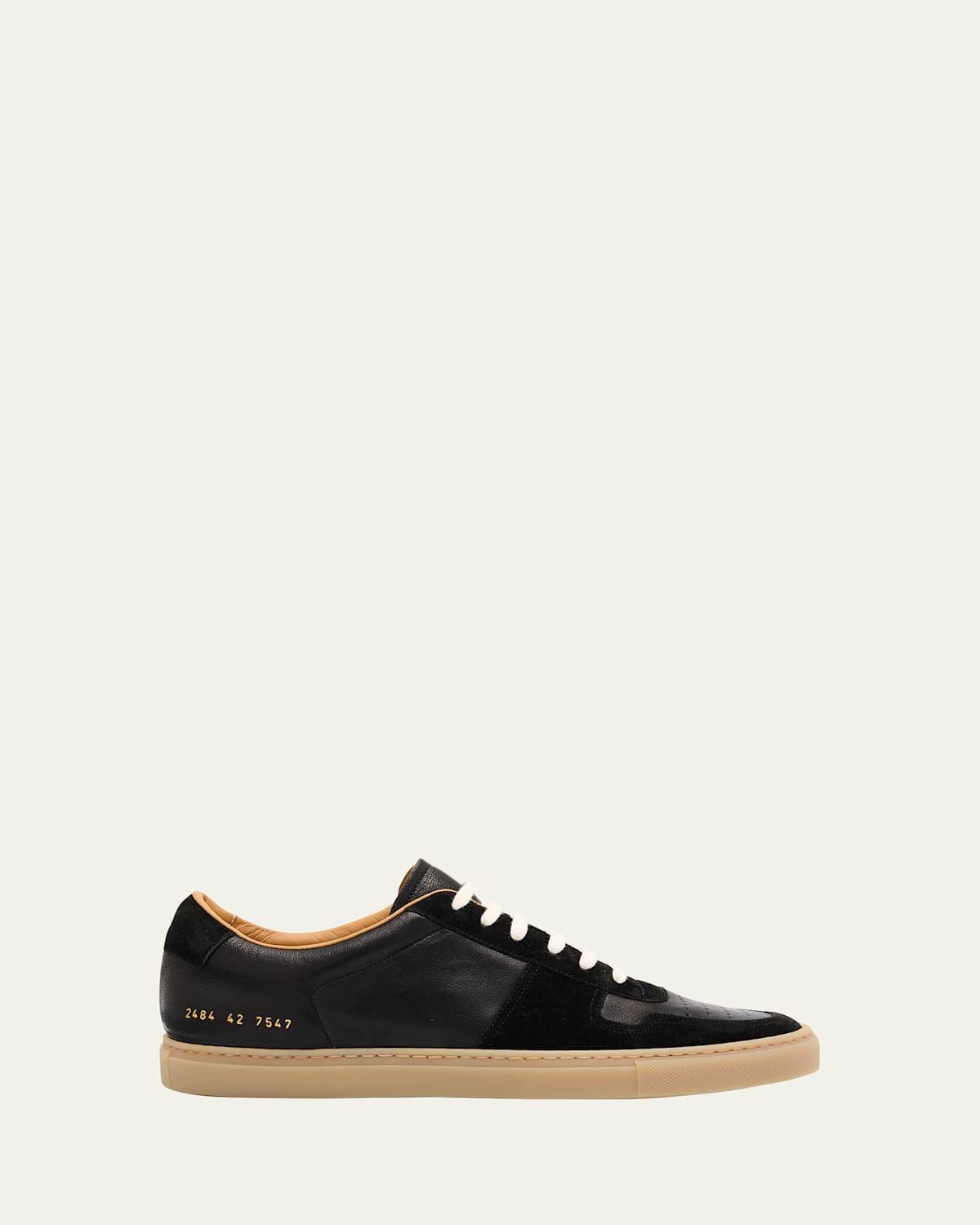Mens Bball Duo Leather and Suede Low-Top Sneakers Product Image