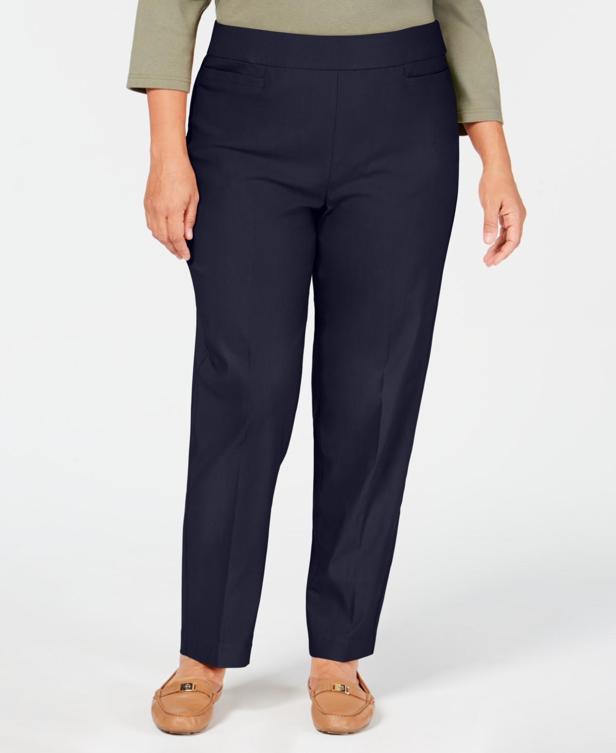 Plus Size Alfred Dunner Allure Pull On Ankle Pants, Women's, Size: 22 W, White Product Image