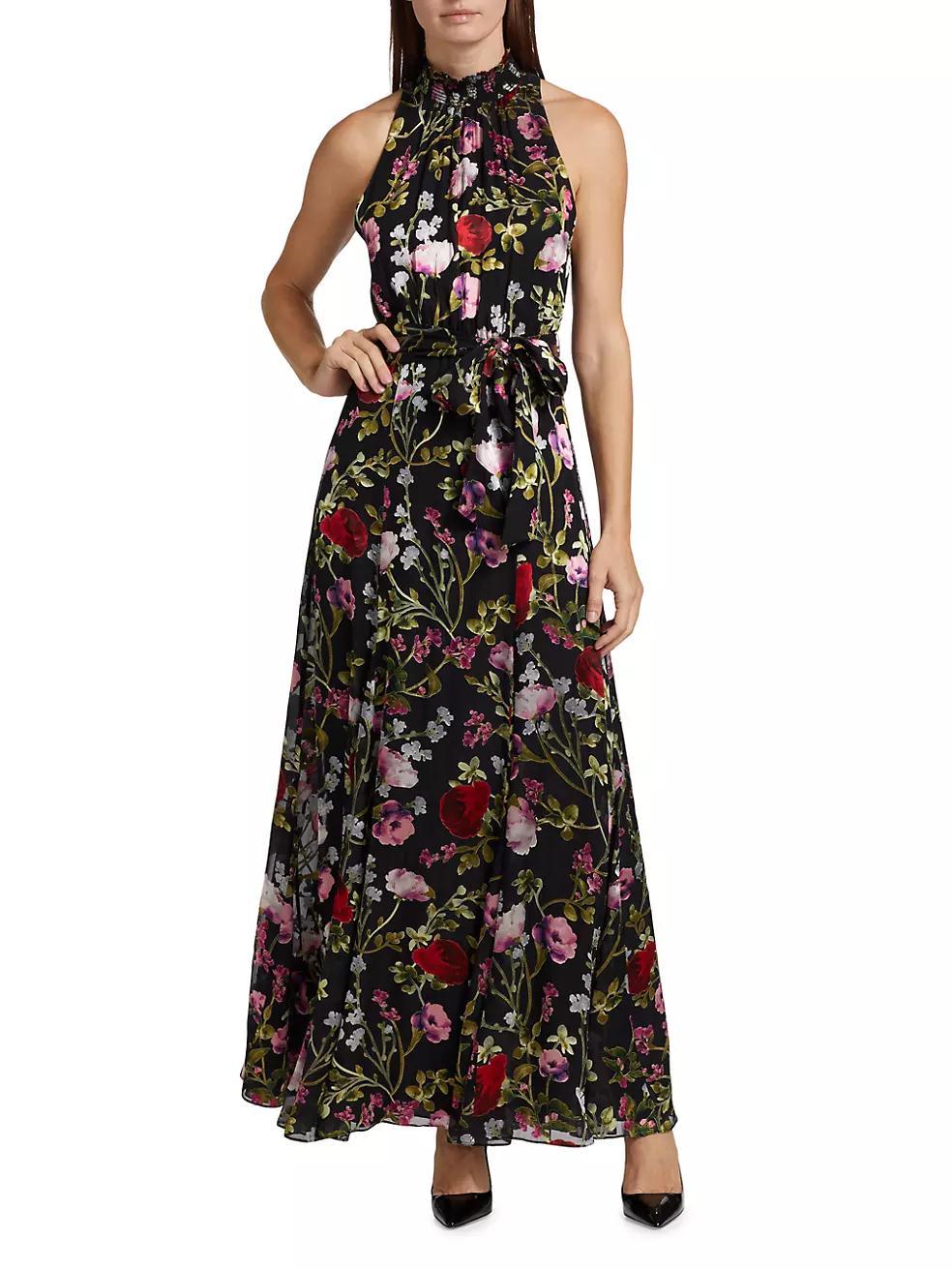 Dita Floral Burnout Maxi-Dress Product Image