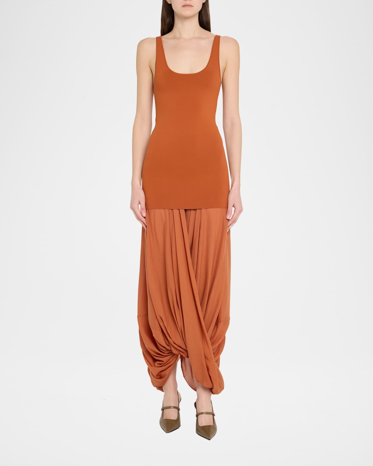 Draped Cocoon Maxi Tank Dress Product Image