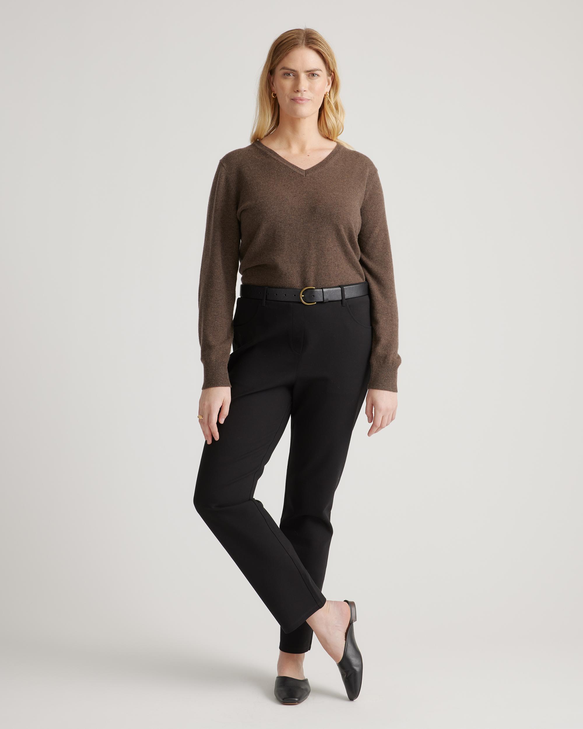 Quince | Women's Ultra-Stretch Ponte Straight Leg 4-Pocket Pants Size XL, Rayon Product Image