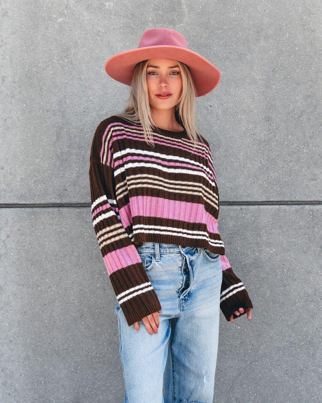 Daniella Multi Striped Sweater - FINAL SALE Product Image