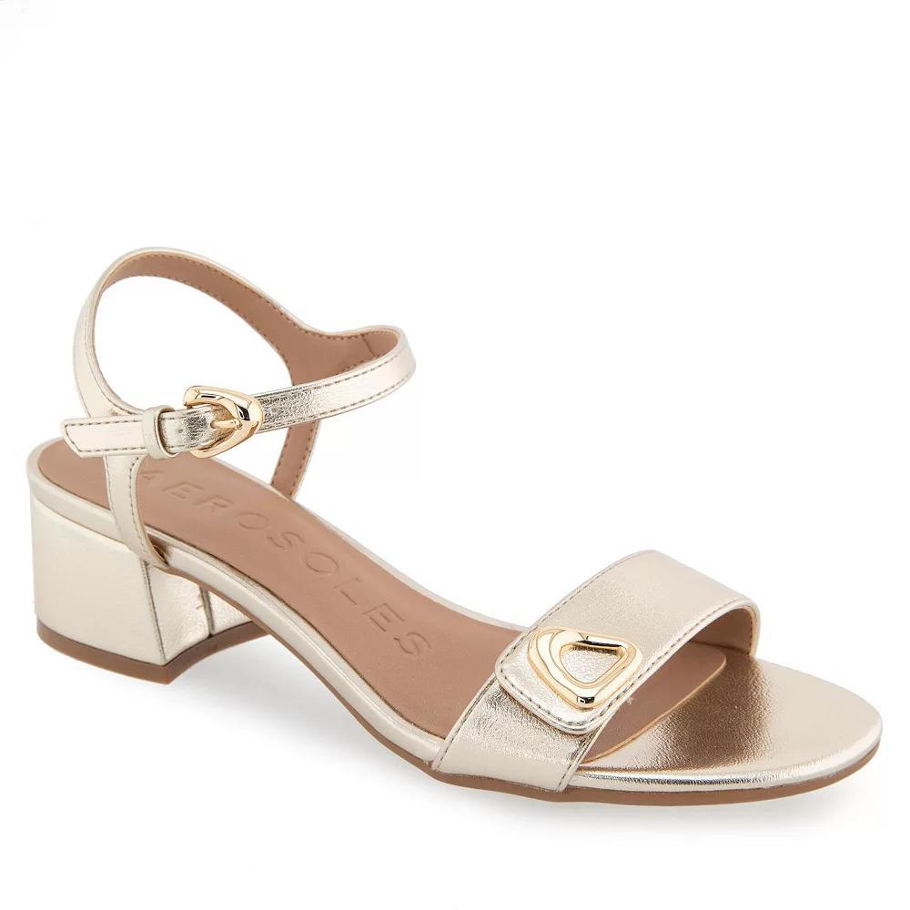 Aerosoles Cairo Women's Block Heel Sandals, Size: 9.5, Gold Grey Product Image
