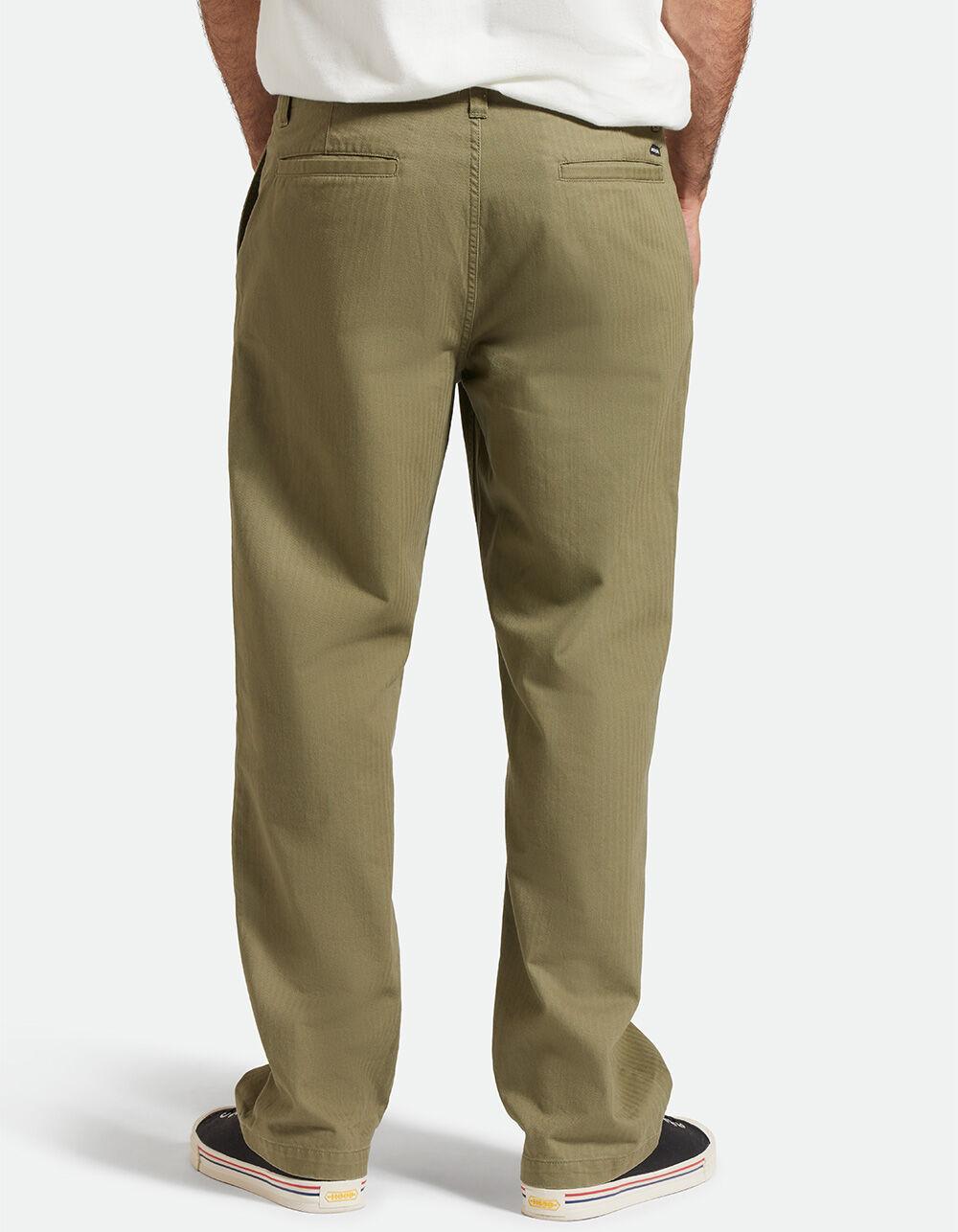 BRIXTON Surplus Herringbone Mens Relaxed Pants - OLIVE Product Image