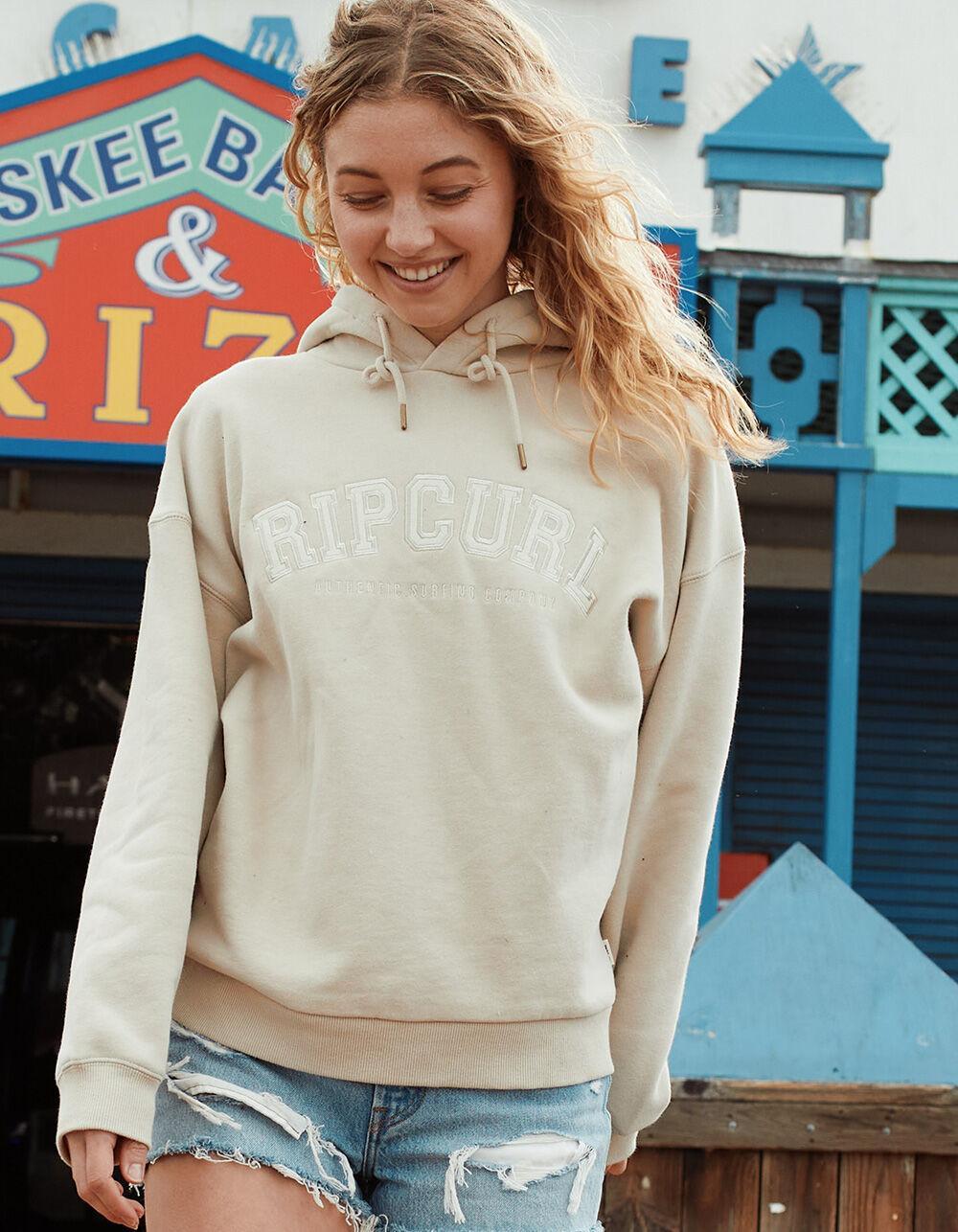 RIP CURL Varsity Womens Hoodie - NATURAL Product Image