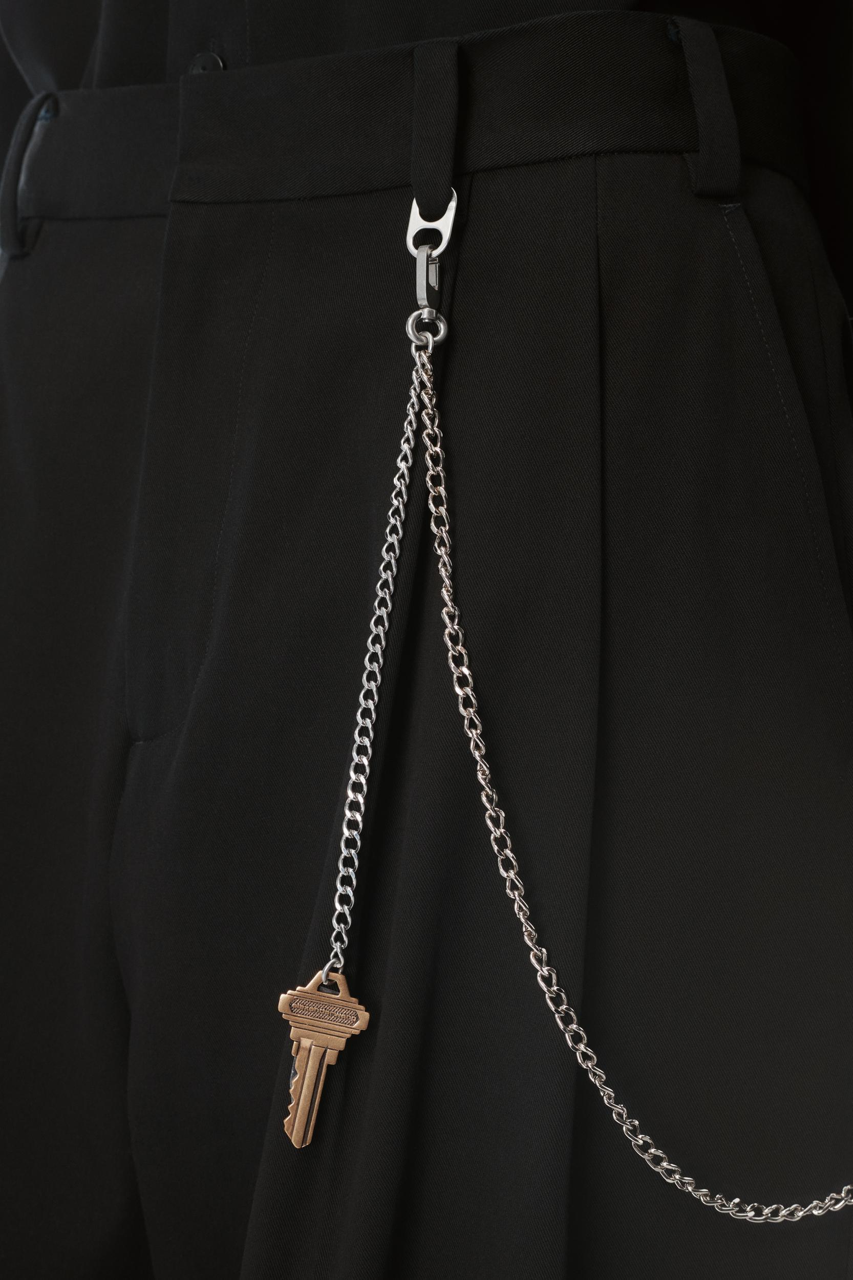Black Cotton Pants With Key Hardware Product Image