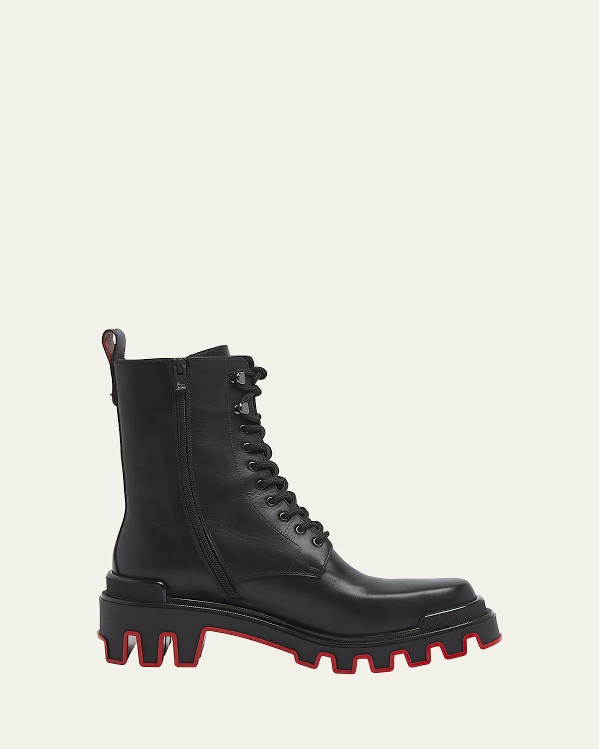 Mens Trott Dune Lugged Leather Combat Boots Product Image