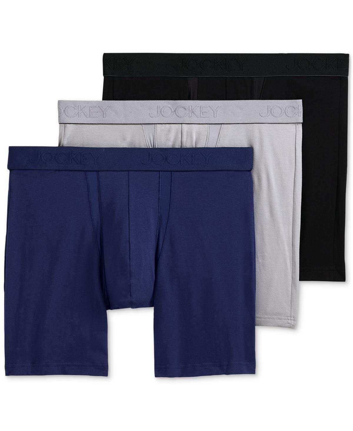 Mens Jockey 3-Pack Chafe Proof Pouch Microfiber 6 Boxer Brief Product Image
