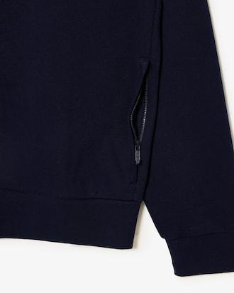 Men's Zip-Up High-Neck Fleece Sweatshirt Product Image
