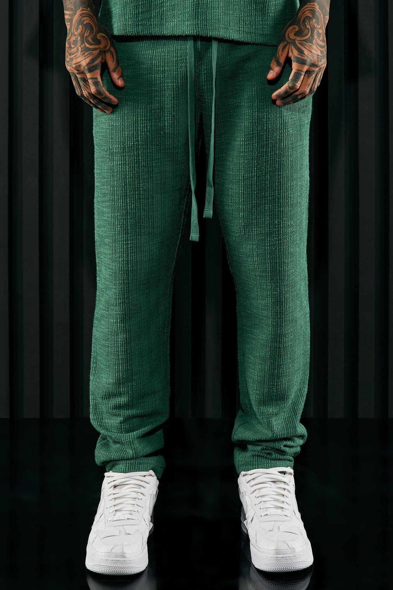 Dean Textured Slim Pants - Hunter Product Image