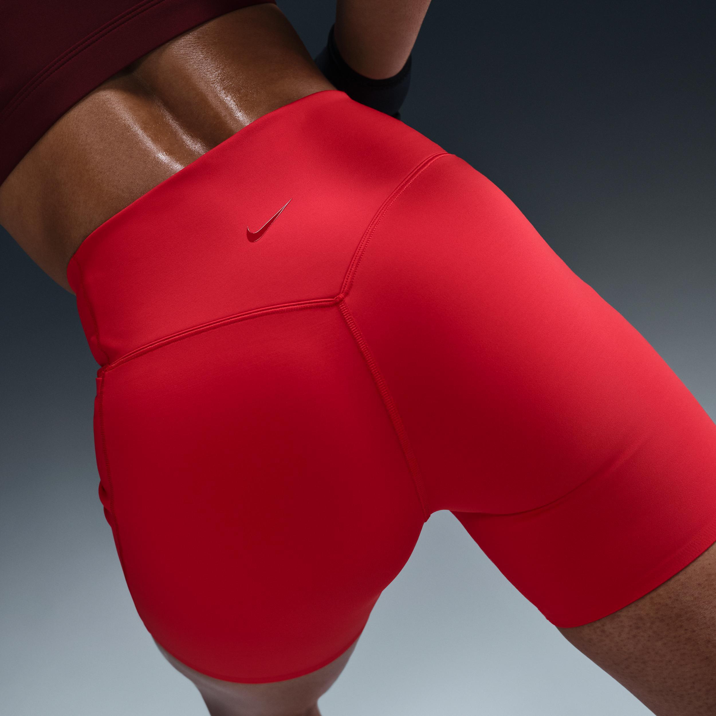 Nike Women's Universa Medium-Support High-Waisted 5" Biker Shorts with Pockets Product Image
