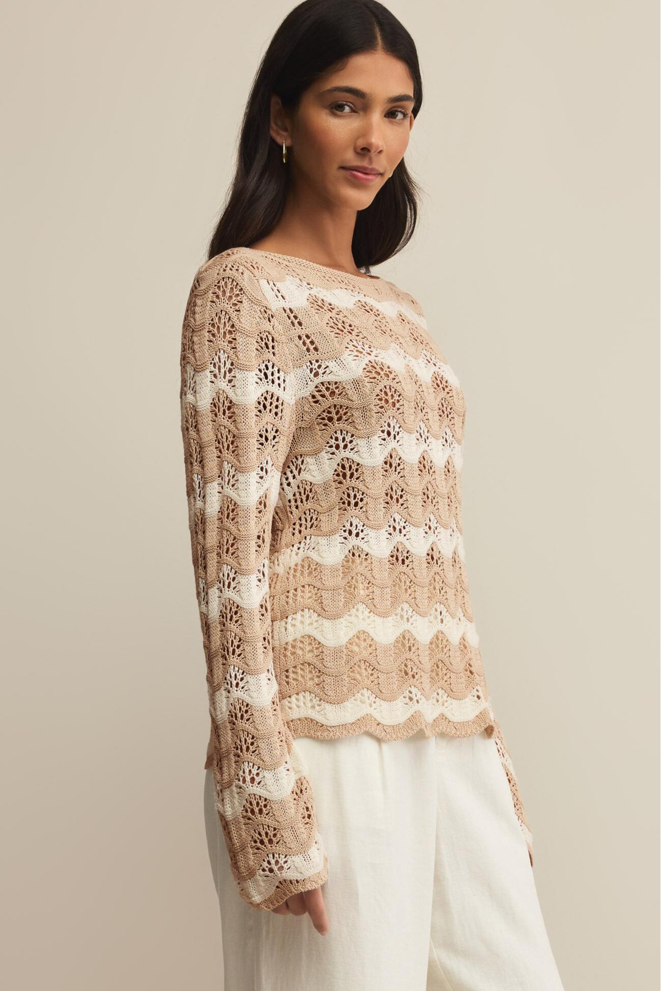 Azura Crochet Sweater Product Image