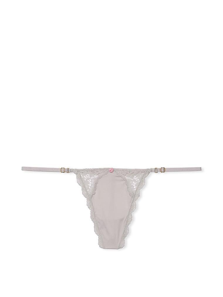 Lace-Trim Adjustable V-String Panty Product Image