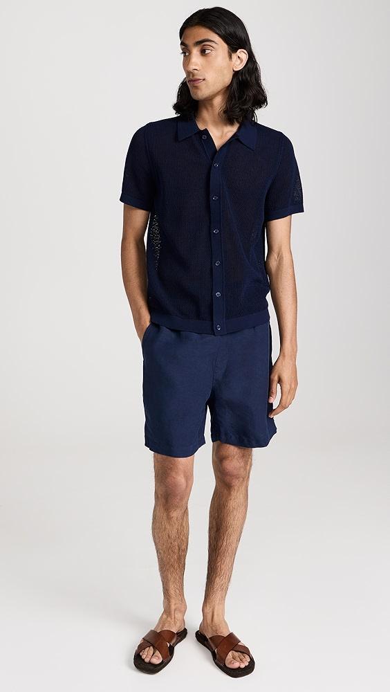 Onia Air Linen Pull-On Shorts 6" | Shopbop Product Image