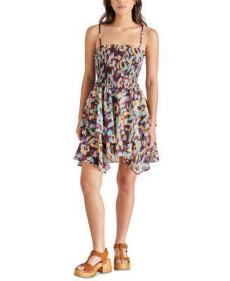 Steve Madden Womens Kelani Sleeveless Asymmetrical Fit & Flare Dress Product Image