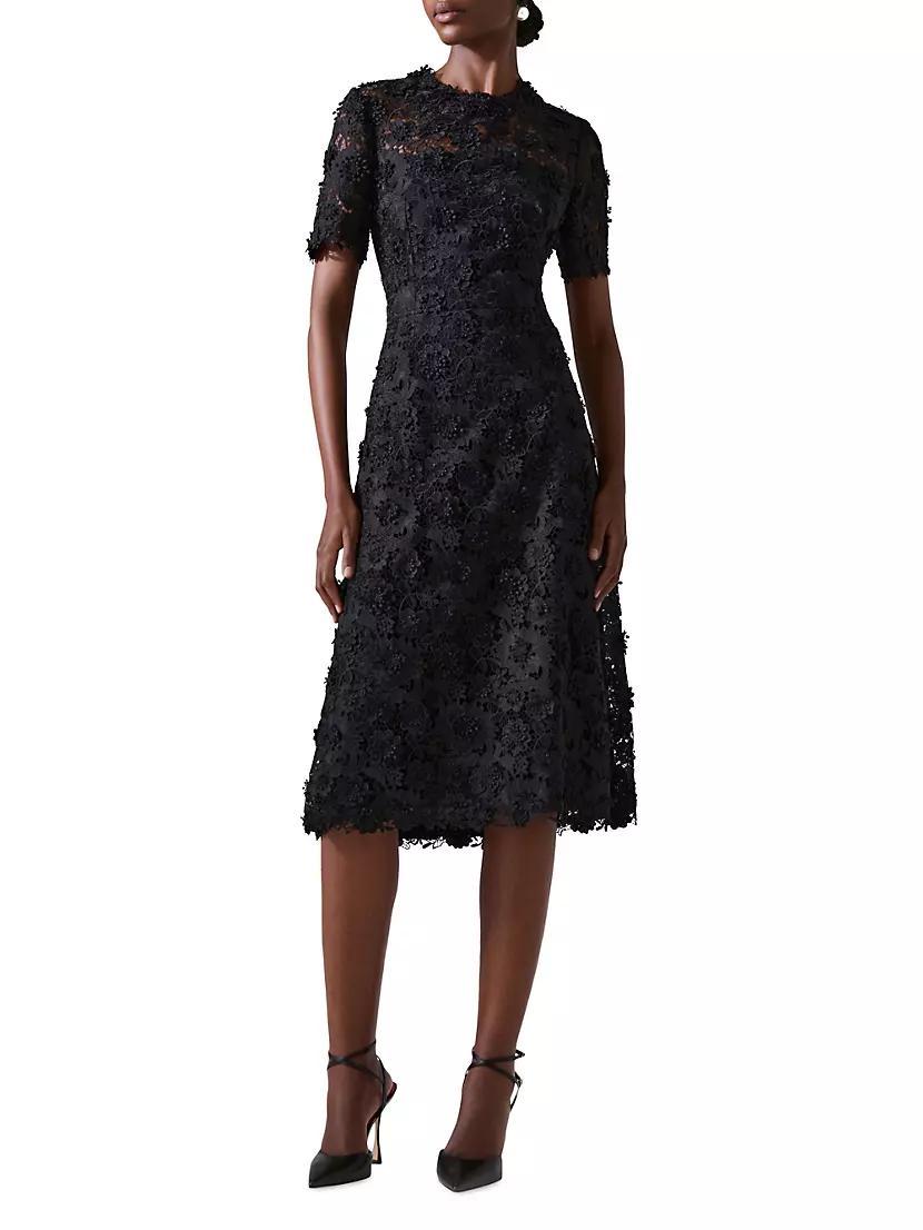 Lace A-Line Midi-Dress Product Image