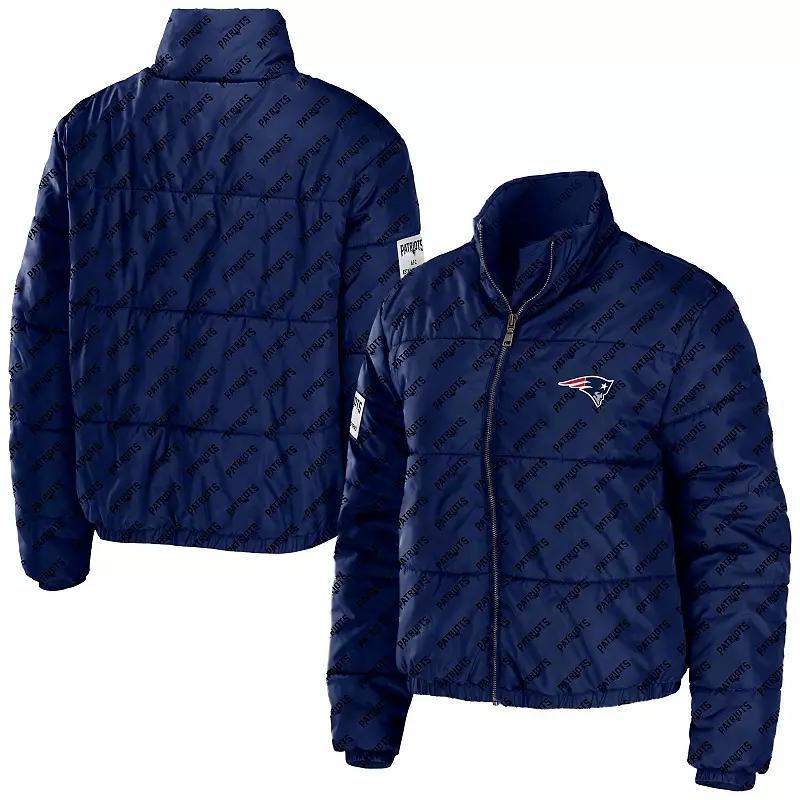 Women's WEAR by Erin Andrews Green Green Bay Packers Puffer Full-Zip Cropped Jacket, Size: Medium Product Image