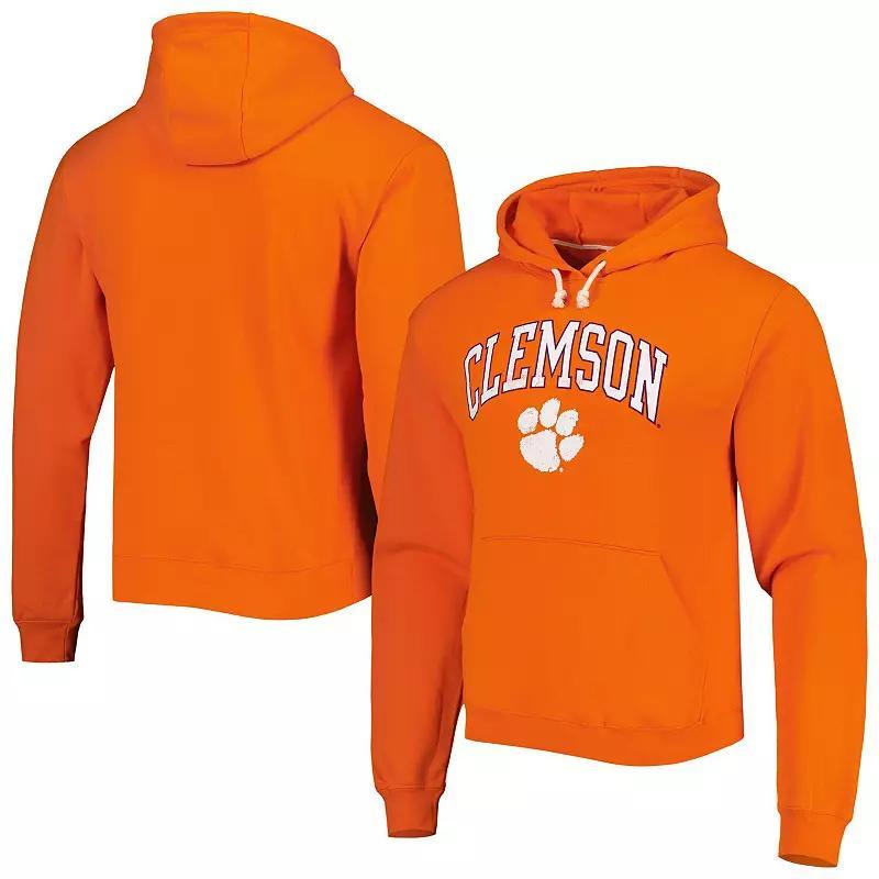 Men's League Collegiate Wear Orange Clemson Tigers Arch Essential Fleece Pullover Hoodie, Size: 2XL Product Image
