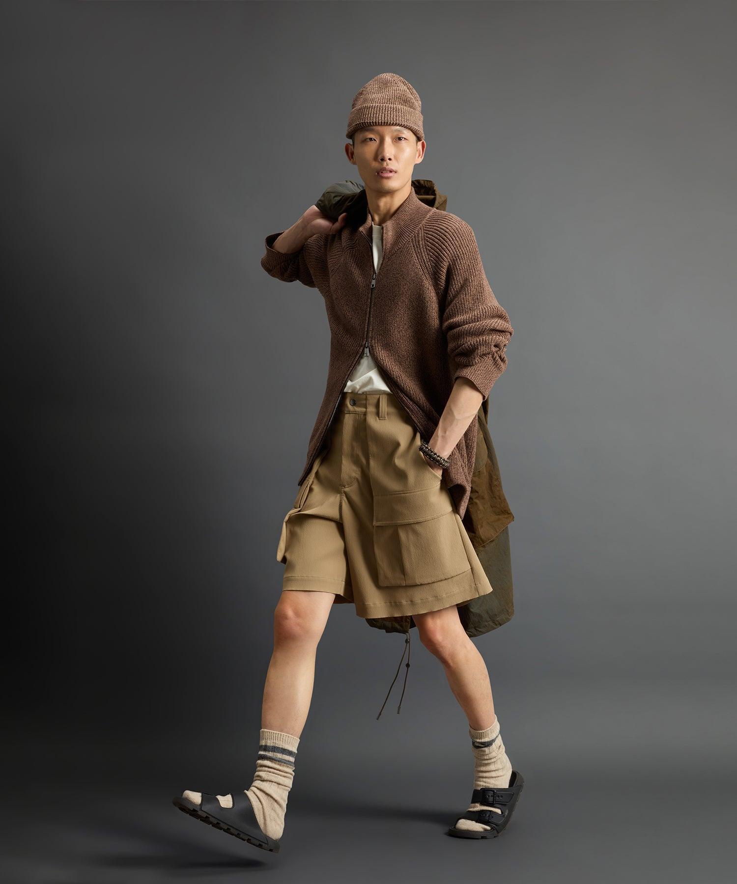 Todd Snyder x Woolrich Cotton Zip-Up Sweater in Brown Product Image