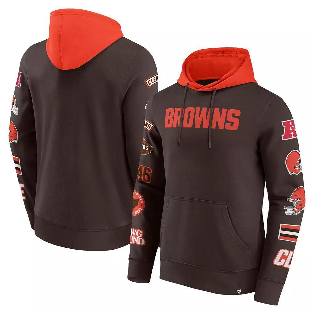Men's Fanatics  Navy/Cardinal Houston Texans Patched Out Pullover Hoodie, Size: 2XL, Blue Product Image