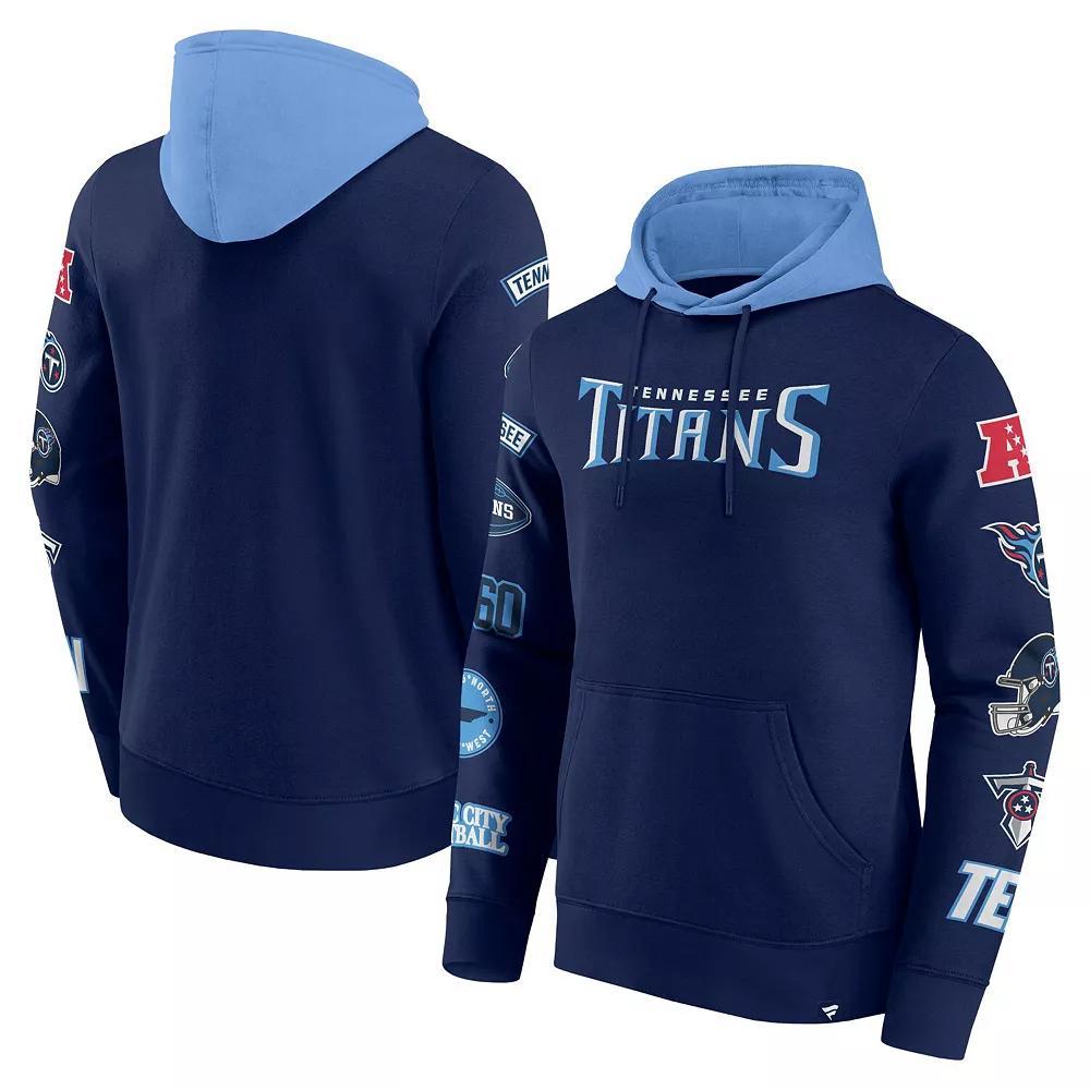 Men's Fanatics  Navy/Cardinal Houston Texans Patched Out Pullover Hoodie, Size: 2XL, Blue Product Image