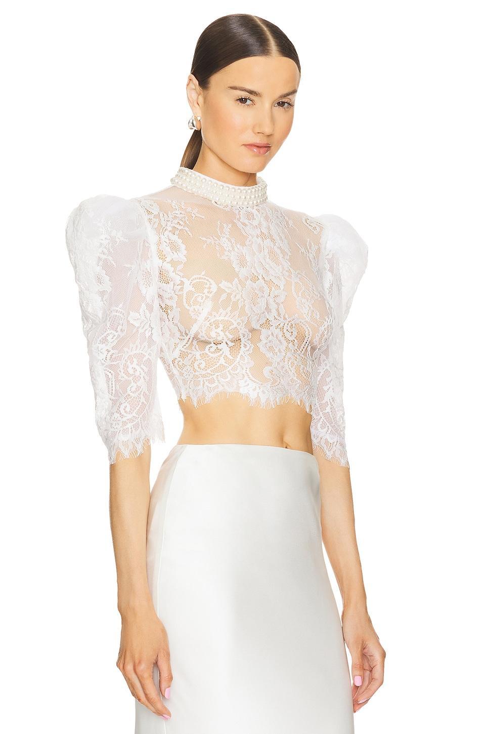 Cosette Blanc Top & Necklace Bronx and Banco Product Image