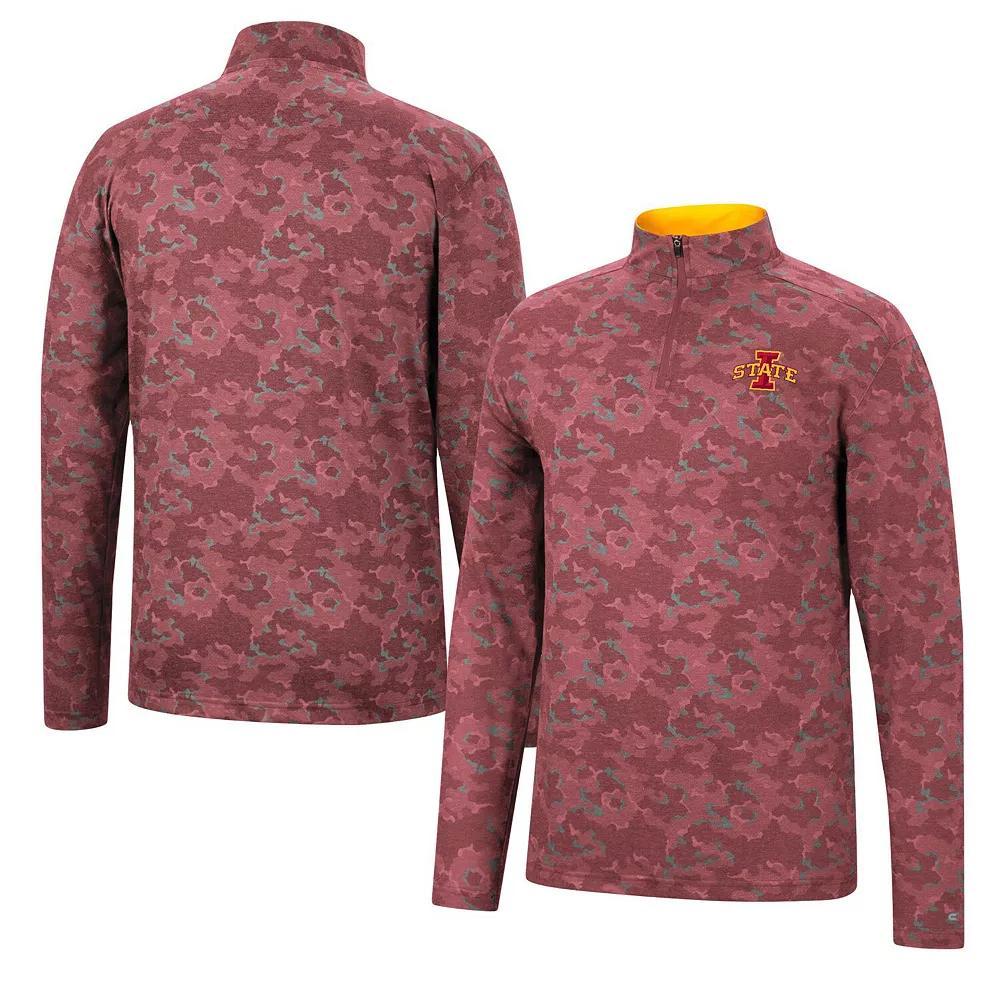 Men's Colosseum Cardinal Iowa State Cyclones Tivo Quarter-Zip Jacket, Size: Large, Red Product Image