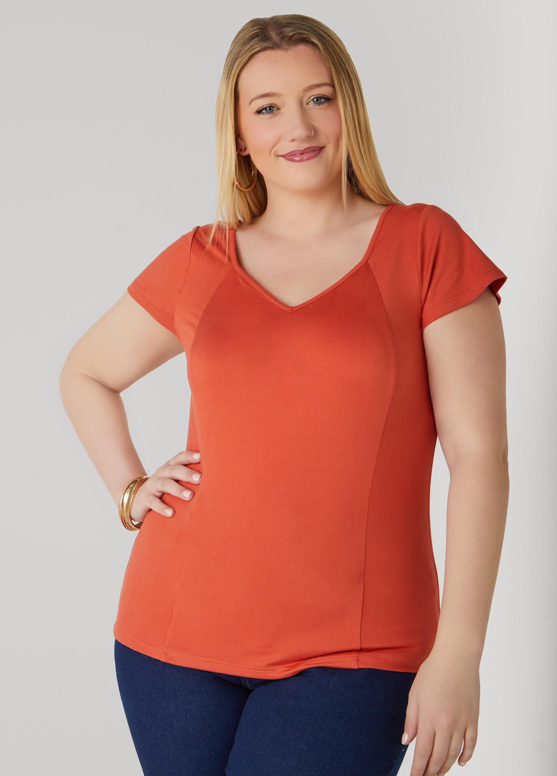 V Neck Jersey Tee Product Image