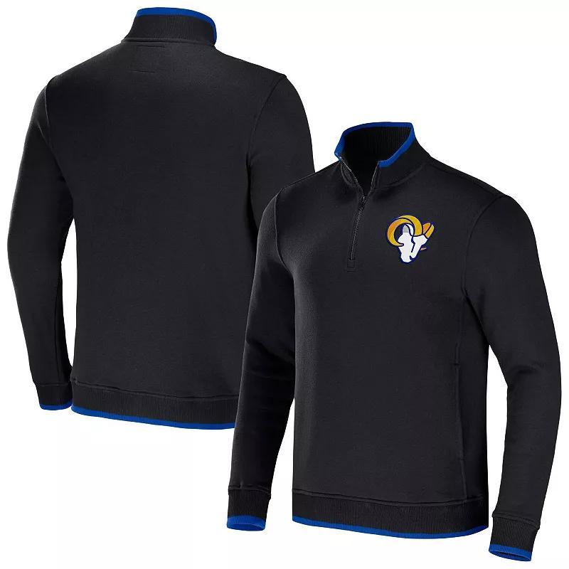 Men's NFL x Darius Rucker Collection by Fanatics Black Los Angeles Chargers Logo Quarter-Zip Top, Size: 2XL Product Image