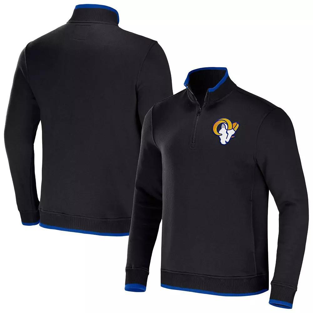 Men's NFL x Darius Rucker Collection by Fanatics Black Los Angeles Chargers Logo Quarter-Zip Top, Size: 2XL Product Image