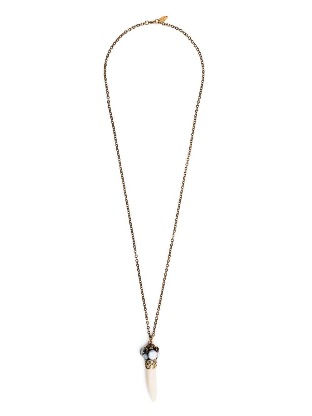 tooth-pendant long necklace Product Image