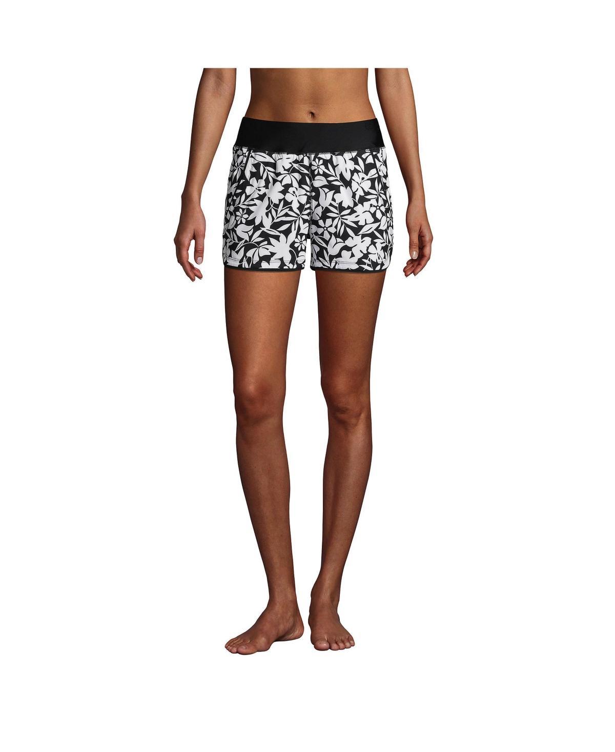 Women's Lands' End 3" Quick Dry Swim Shorts With Panty, Size: 4, Electric Blue Swirl Product Image