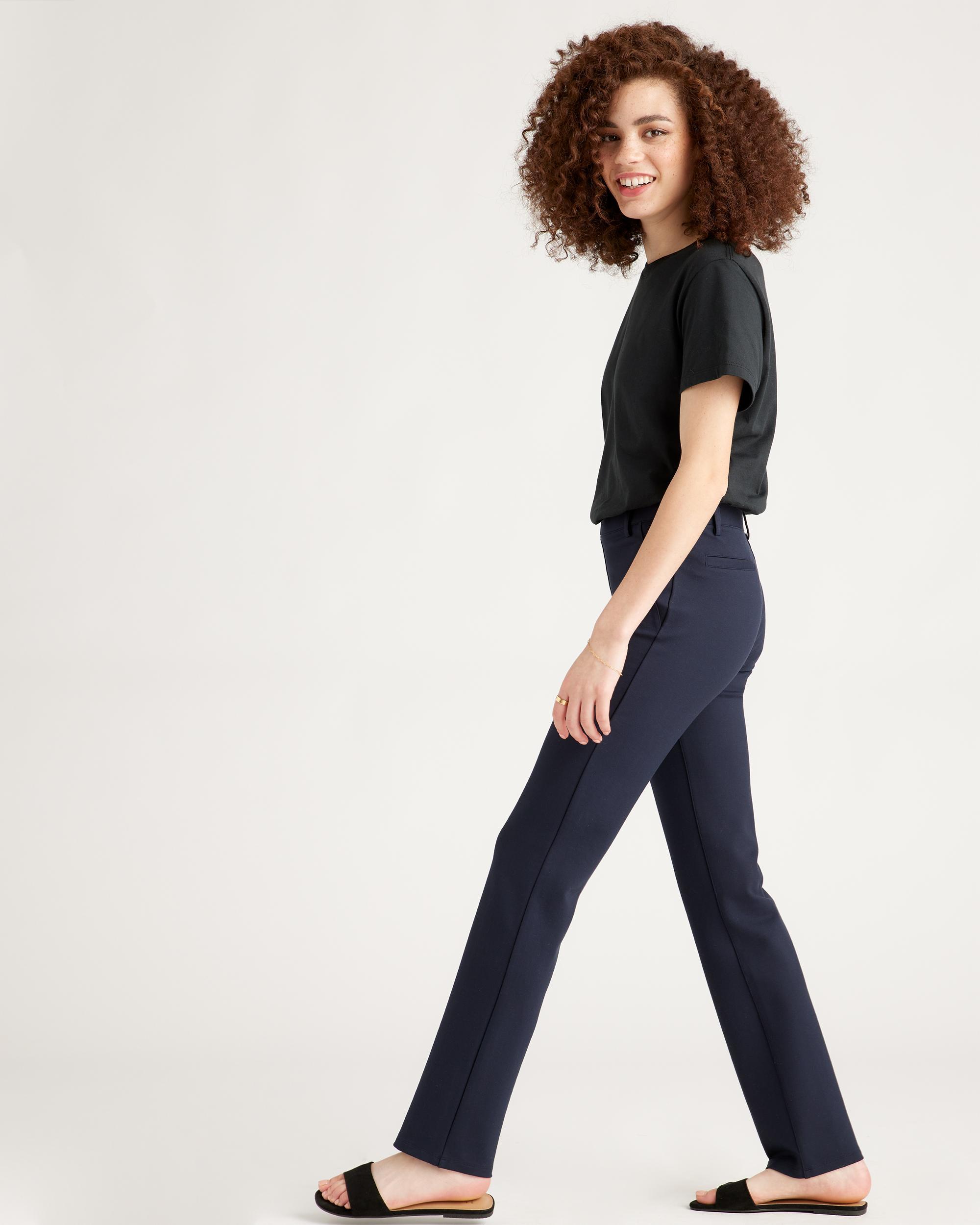 Quince | Women's Ultra-Stretch Ponte Straight Leg Pants Petite Size XS, Rayon Product Image