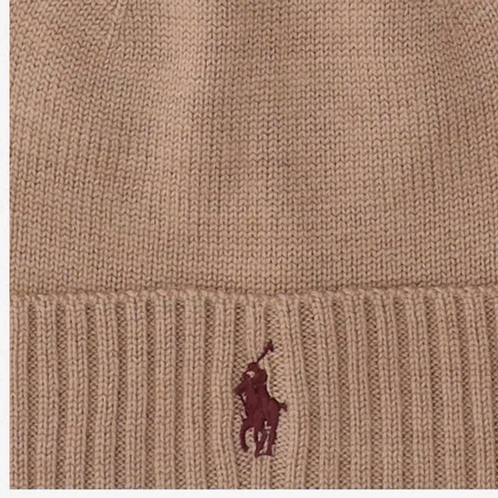 POLO RALPH LAUREN Wool Beanie With Logo In Beige Product Image