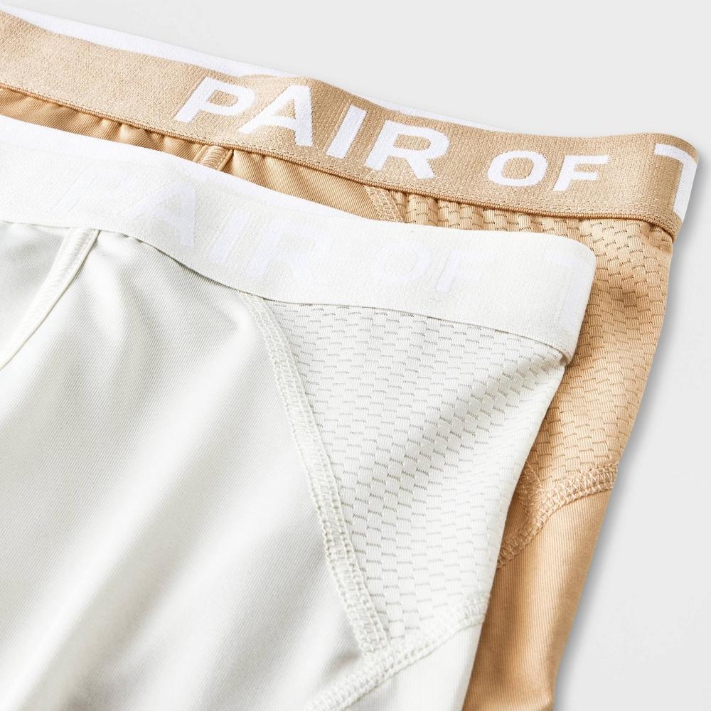 Pair of Thieves Mens SuperCool Boxer Briefs 2pk - Neutral S: Polyester-Spandex Blend, Mesh Construction, Machine Washable Product Image