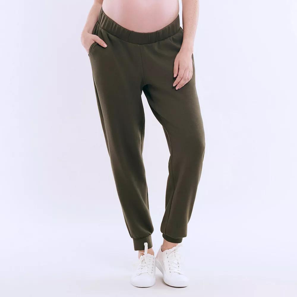 Maternity Motherhood® Cozy Joggers, Women's, Size: Small-Mat, Winter White Product Image