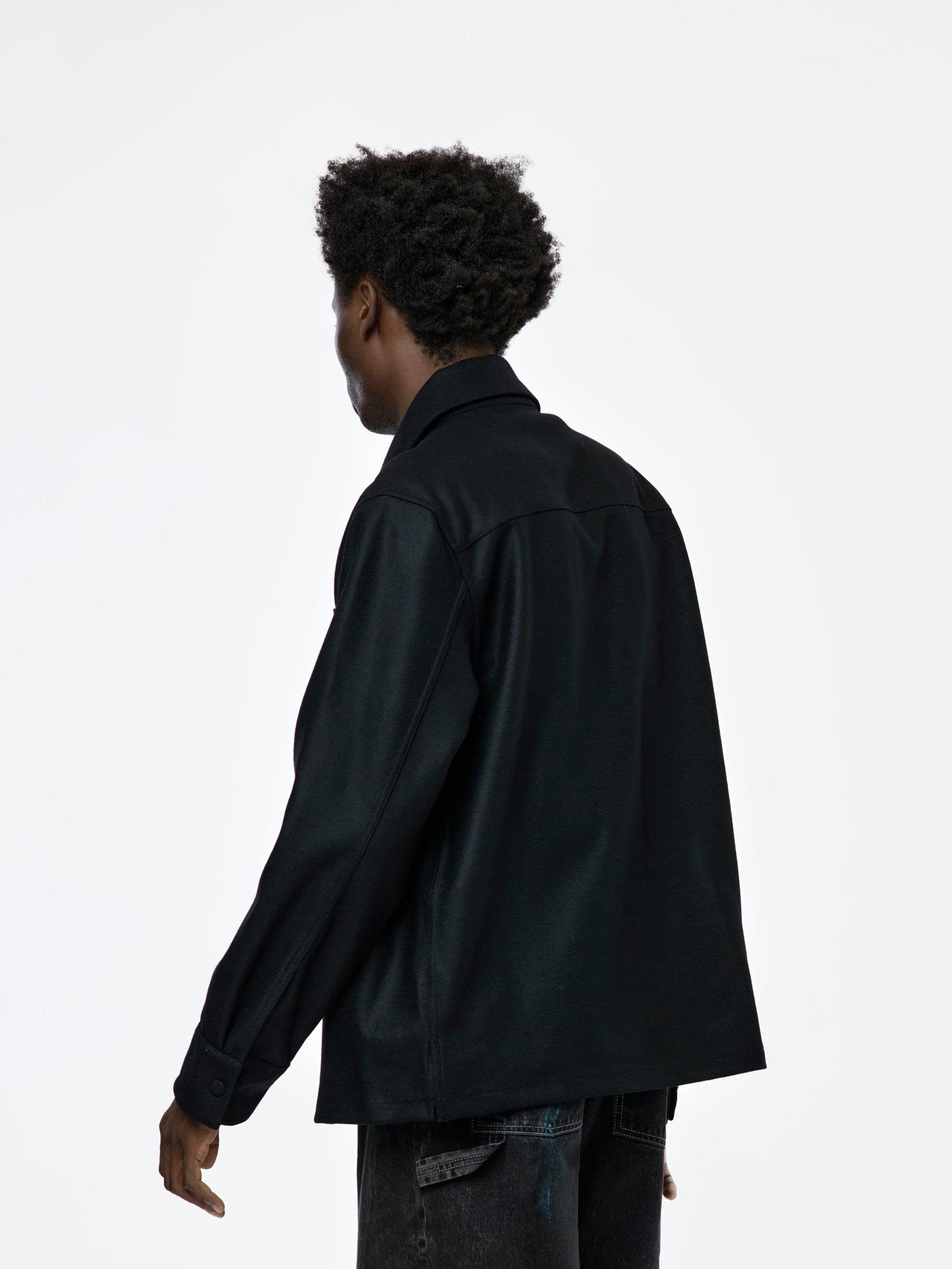 Boxy Over Shirt (Black) Product Image