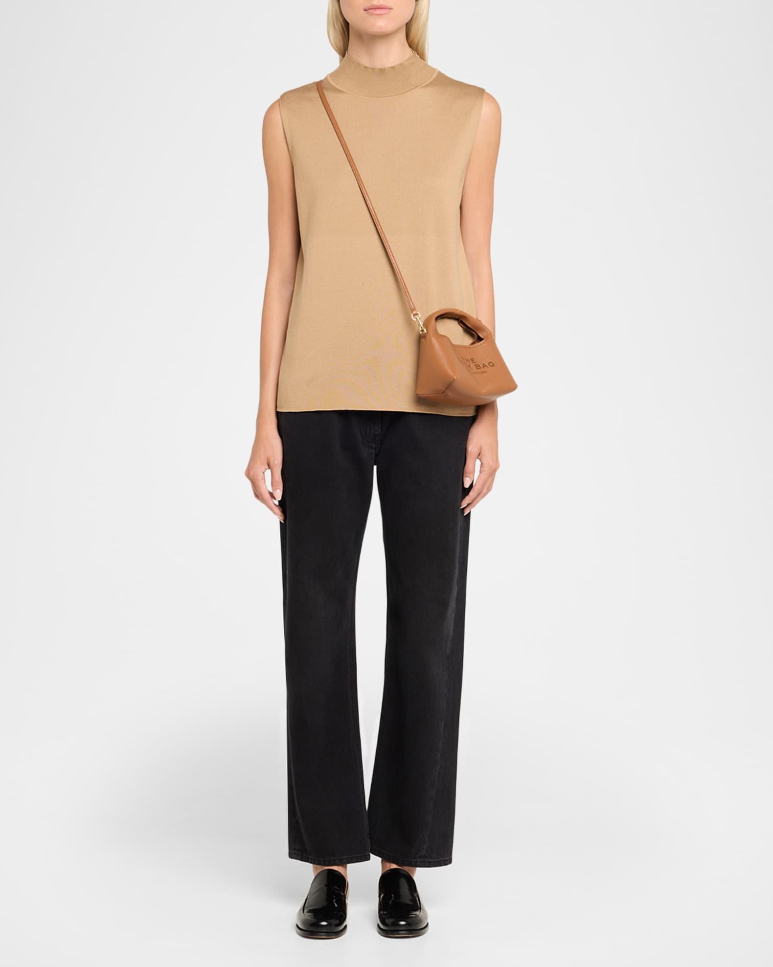 The Micro Grain Leather Crossbody Sack Product Image